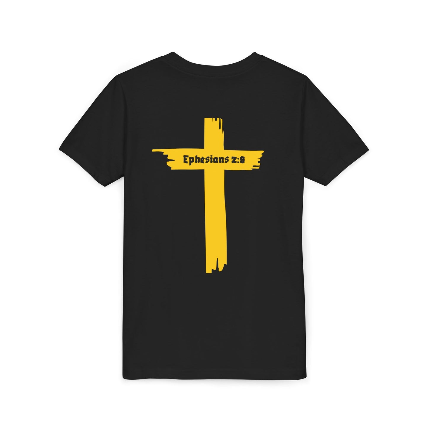 Kids God Is Good SY Gold on Black Shirt
