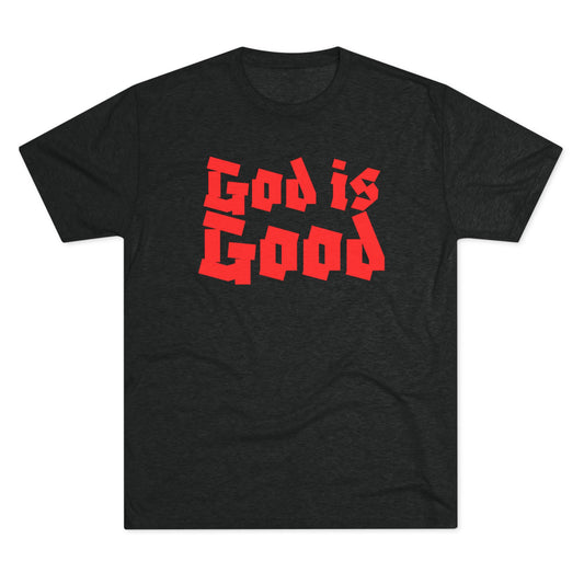 God Is Good SY Red on Black Shirt
