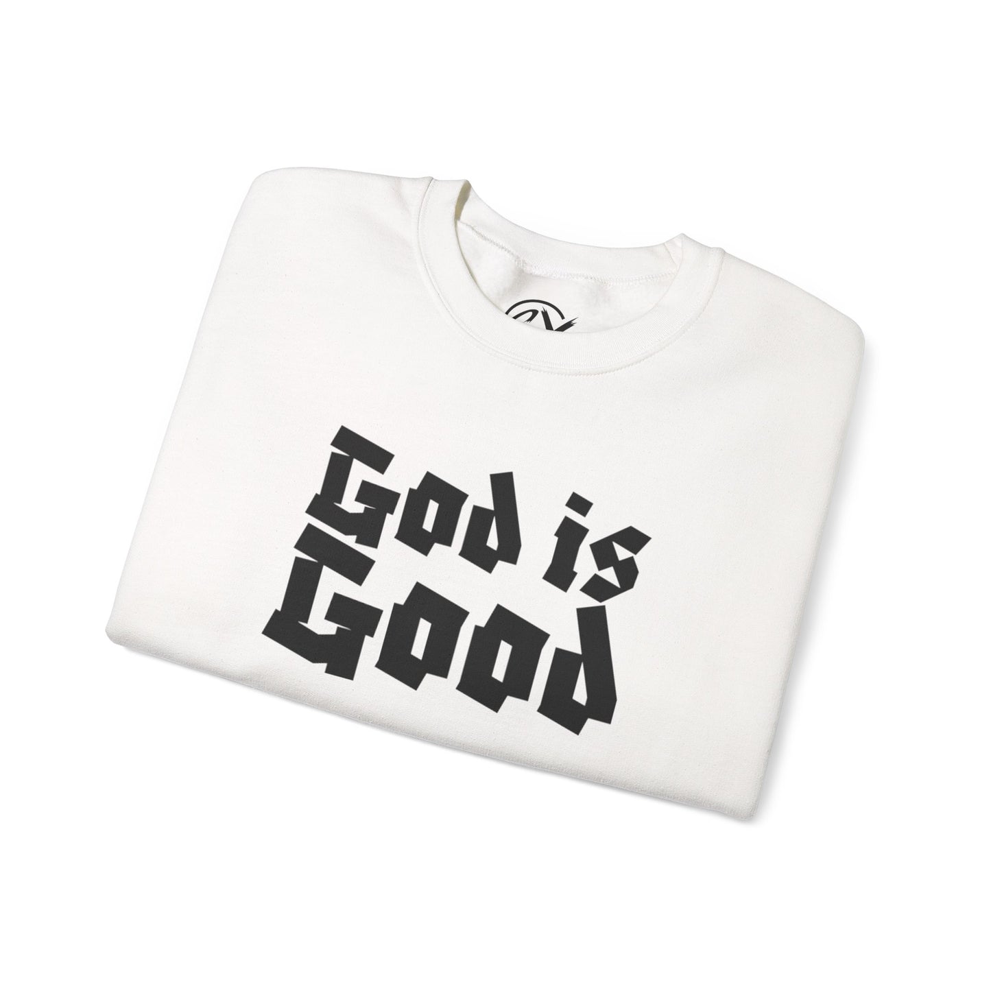 God Is Good SY Black on White Sweatshirt