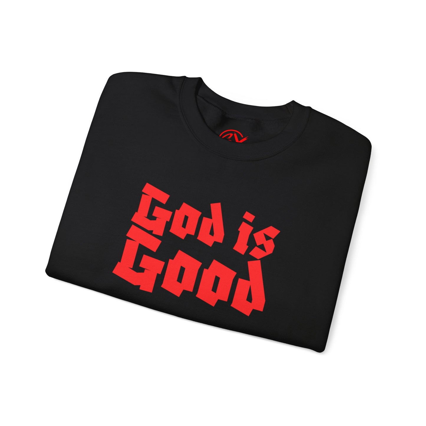God Is Good SY Red on Black Sweatshirt