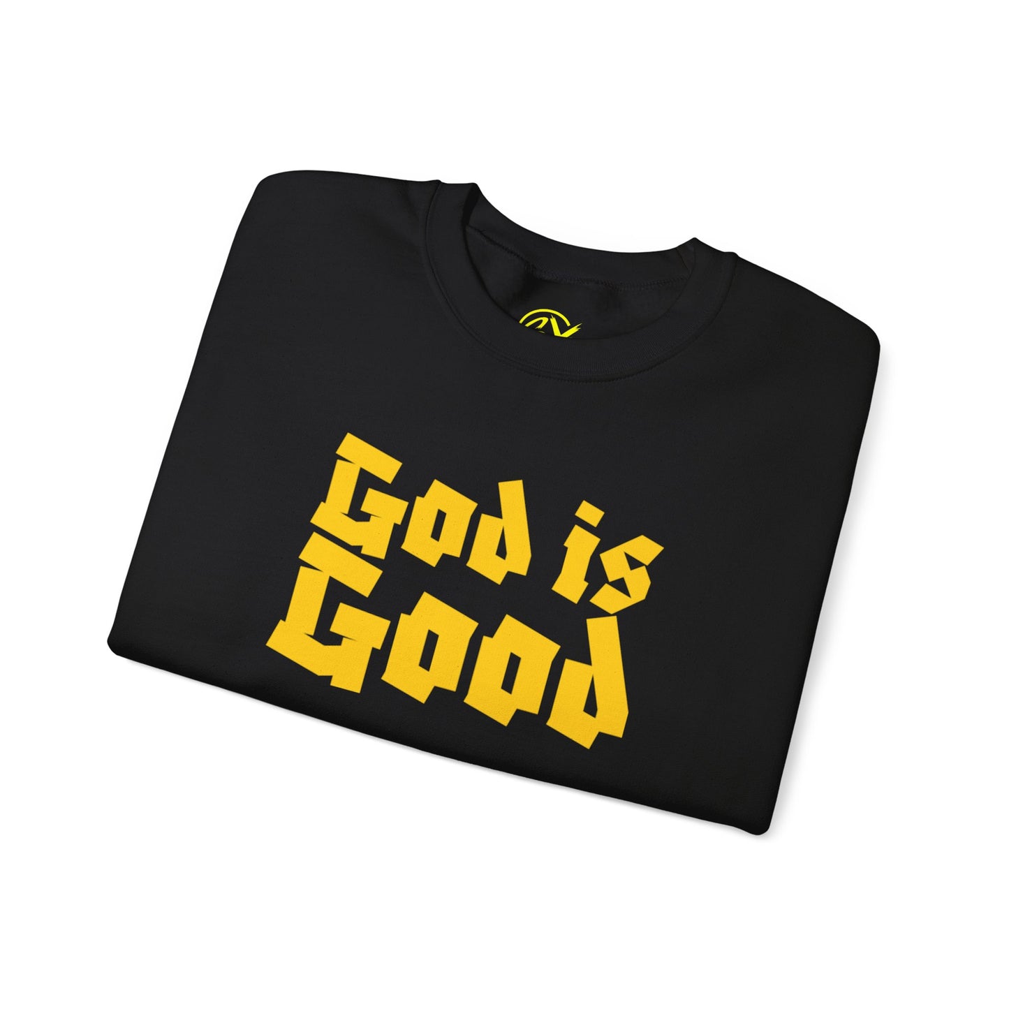 God Is Good SY Gold on Black Sweatshirt