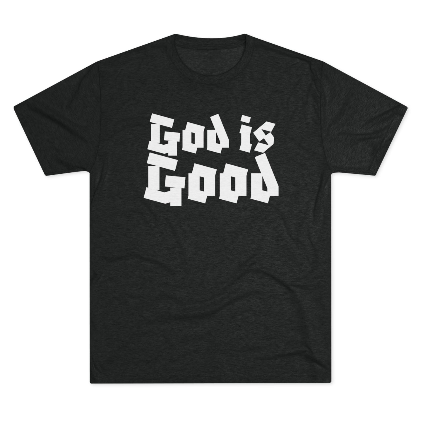 God Is Good SY White on Black Shirt