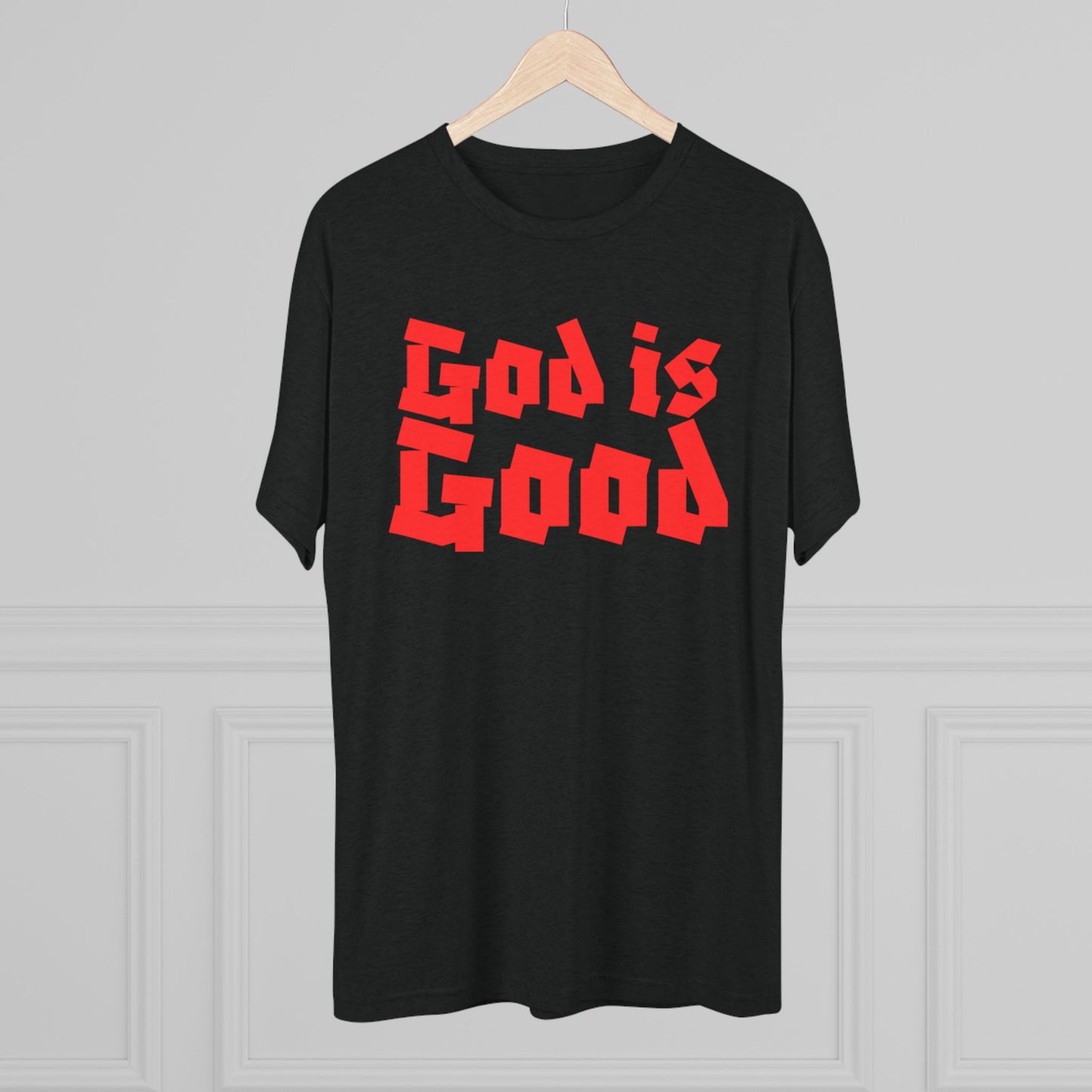 God Is Good SY Red on Black Shirt