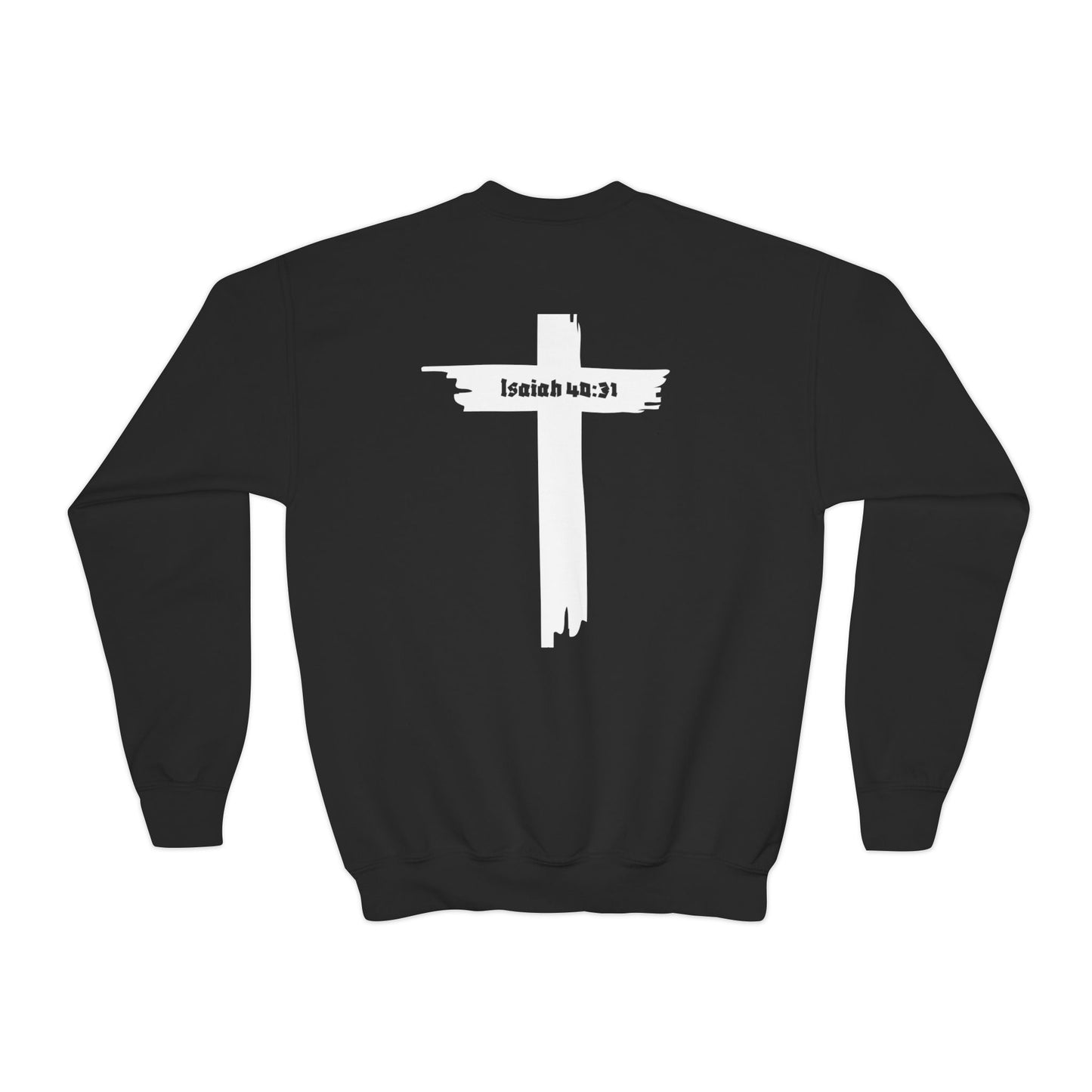 Kids God Is Good SY White on Black Sweatshirt