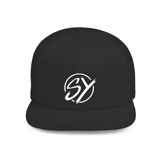 SY Hat White on Black