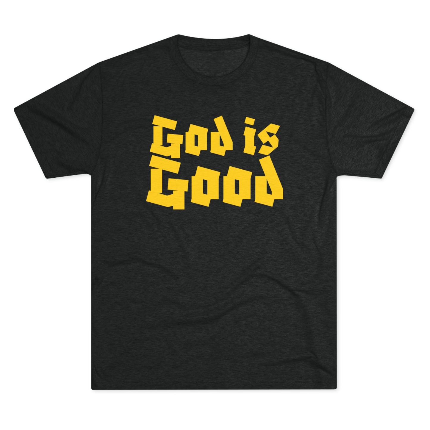 God Is Good SY Gold on Black Shirt